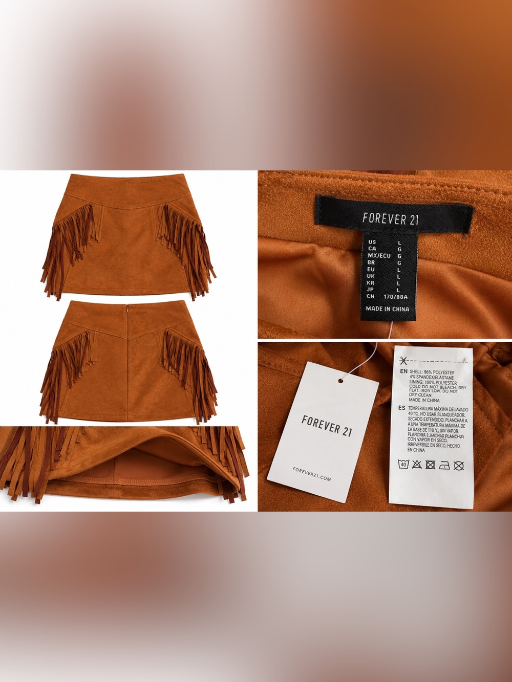 Forever 21 brown faux suede mini skirt 🤎